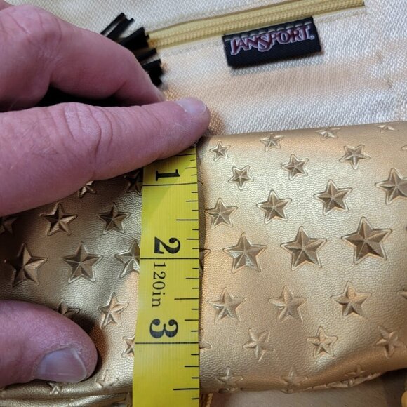 Jansport Abbie Gold Drawstring Mini Soft Backpack - Picture 13 of 13